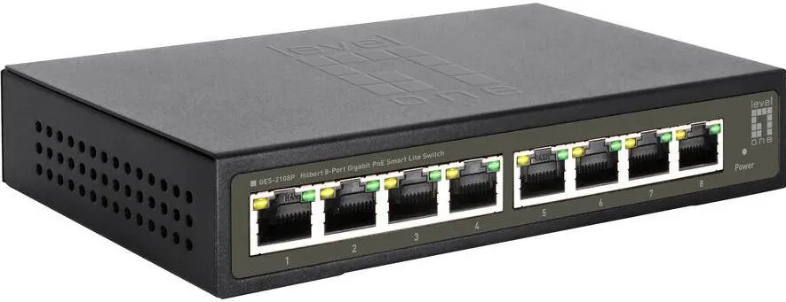 Level One 8x GE GES-2108P Hilbert        112W  8xPoE+
