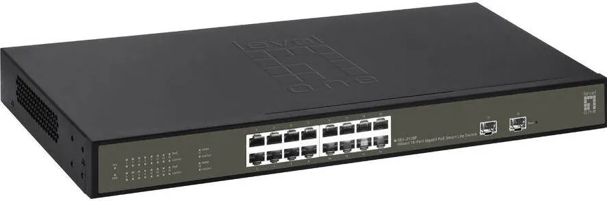 Level One 16x GE GES-2118P     2xGSFP 19" 230W 16xPoE+