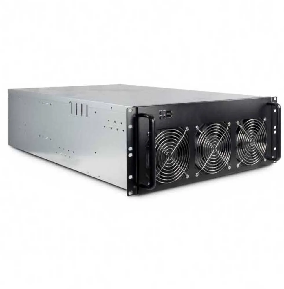 Rack Inter-Tech Mining-Rack 4W2 4HE 6 x 120 mm Lüfter