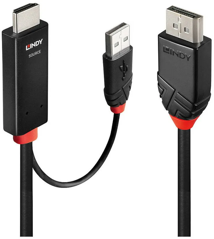 Adaptor Lindy 1m HDMI an DisplayPort