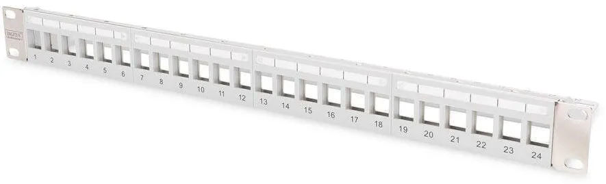 Patchpanel Assmann 1HE 24-Port Rackmount Modular Gri transp
