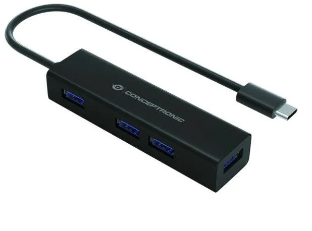 Hub USB CONCEPTRONIC USB-Hub 4-Port 3.1/C->4x3.0
