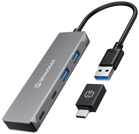Hub USB GrauGear G-HUB2A2C-AC 4x USB 3.0, 2x Type-C si 2x Type-A