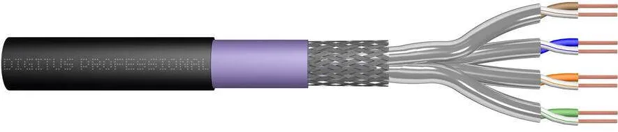 Accesoriu Retea Assmann CAT.7 S/FTP, simplex, PE,100m, Gri