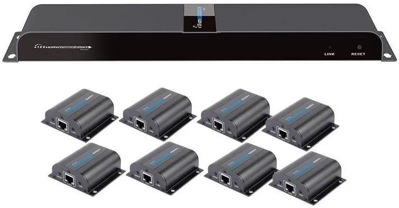Adaptor TECHLY HDMI Extender/Splitter cu IR RJ45 50m