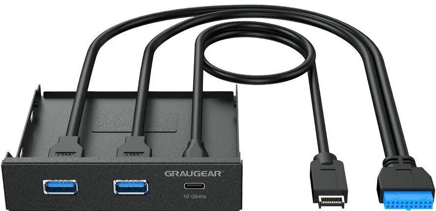 Hub USB GriGear Multi Front Panel, USB 3.2 Gen2 Type-C