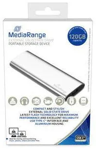 SSD Extern MediaRange Gen2 USB Type-C 240GB ext. sil