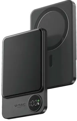 V-TAC Baterie externa ULTRA SLIM 5000MAH WIRELESS FAST CHARGING
