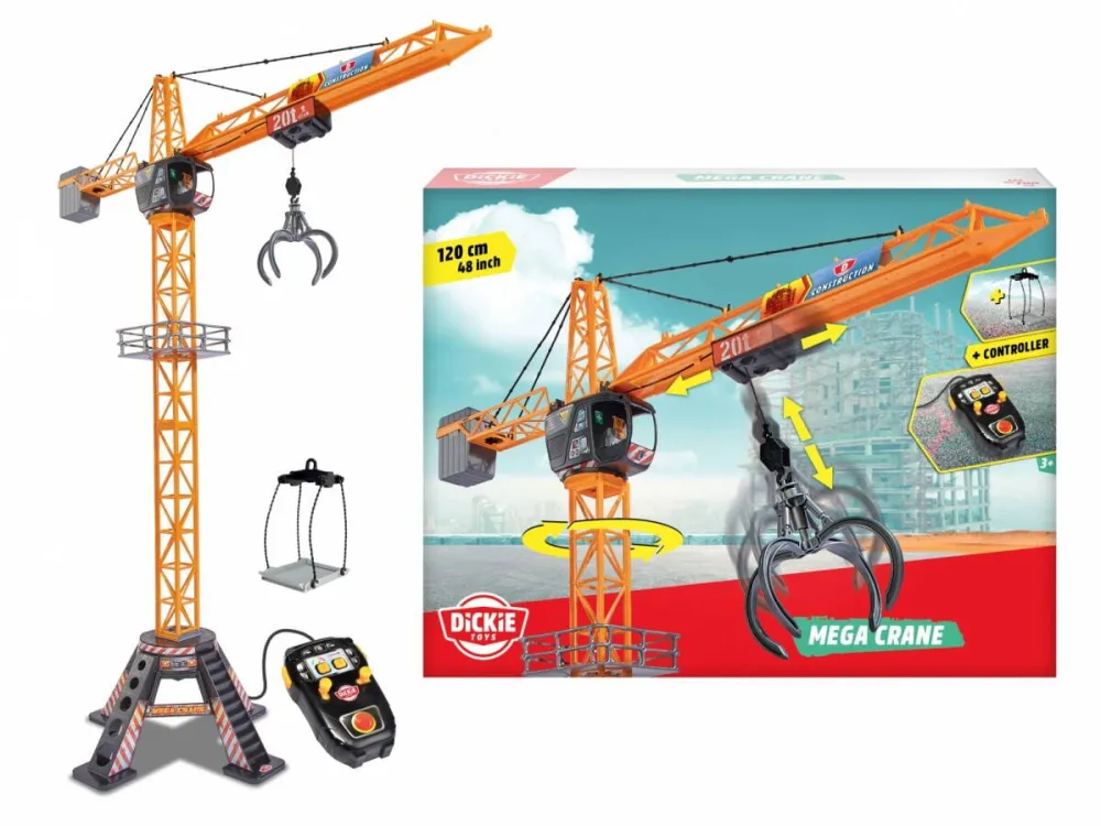 Masinuta Dickie Crane Mega Crane, 120 cm