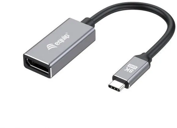 Adaptor EQUIP USB-C -> DisplayPort 1.4 8K60Hz 0.15m Gri