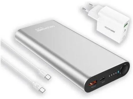 Baterie Externa Realpower PB-20000PD Pro Set Argintiu 20.000mAh