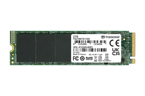 SSD Transcend 2TB M.2 MTE110S (M.2 2280) PCIe Gen3 x4 NVMe