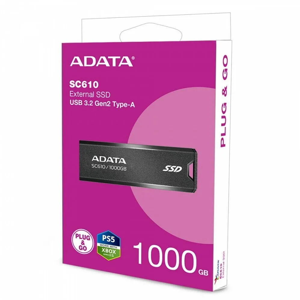 SSD Extern ADATA Extern 1TB SC610 USB3.2A Gen2 Black