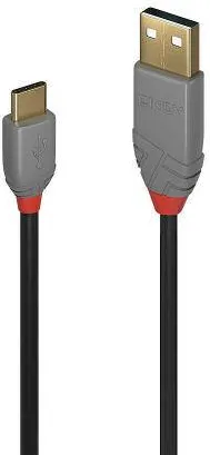 Lindy Cablu de date LY-36886, USB-A - USB-C, 1m, Black