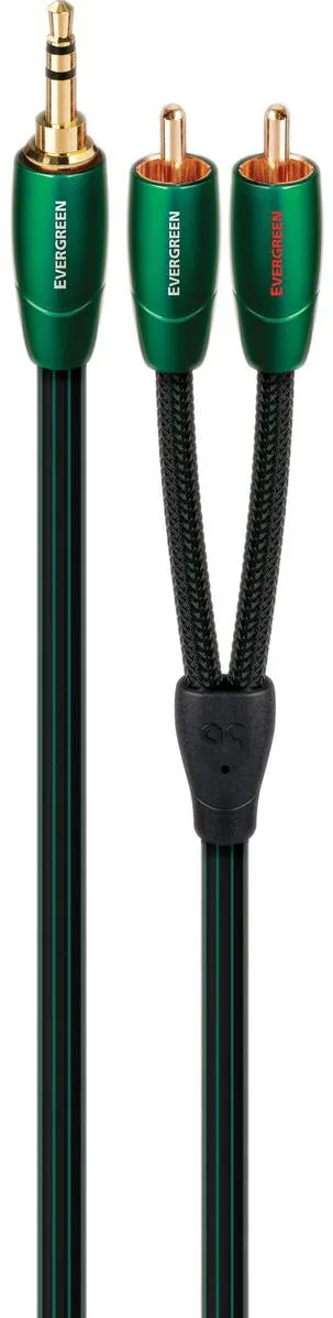 AudioQuest Cablu audio 3.5mm - 2RCA Evergreen 0.6m