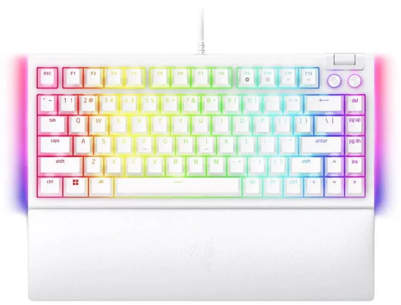Tastatura RAZER Gaming BlackWidow V4 75% White Orange Tactile Gen-3 Switch Mecanica