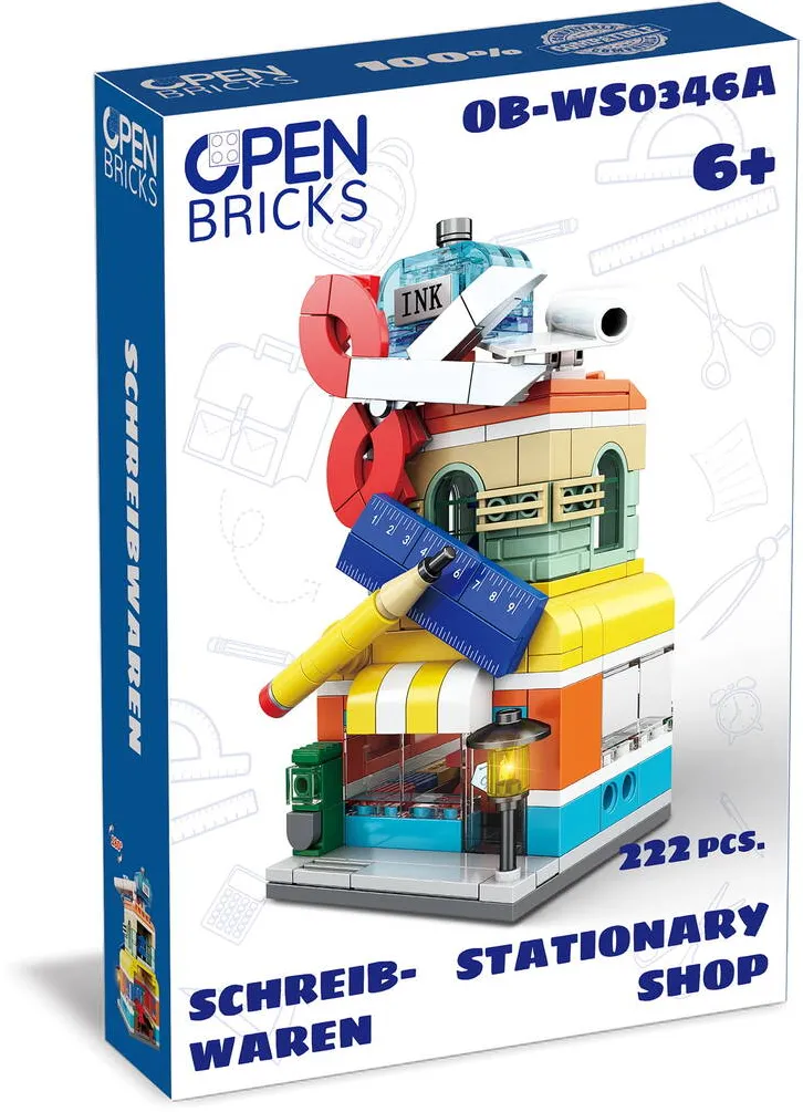 Open Brick Source Set de constructie de jucarie - Magazin de Papetarie (222 piese)