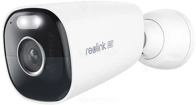 Camera Supraveghere REOLINK Argus Series B360 4K/8MP Wi-Fi cu baterie de exterior, Detectie oameni/vehicule/animale, Audio bidirectional, IP66, Instalare usoara si flexibila, Functioneaza cu panoul solar Reolink