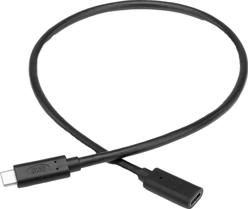 OWC Cable USB-C Extension - Black Color USB 3.2 (10Gb/s) 0.5 Meter