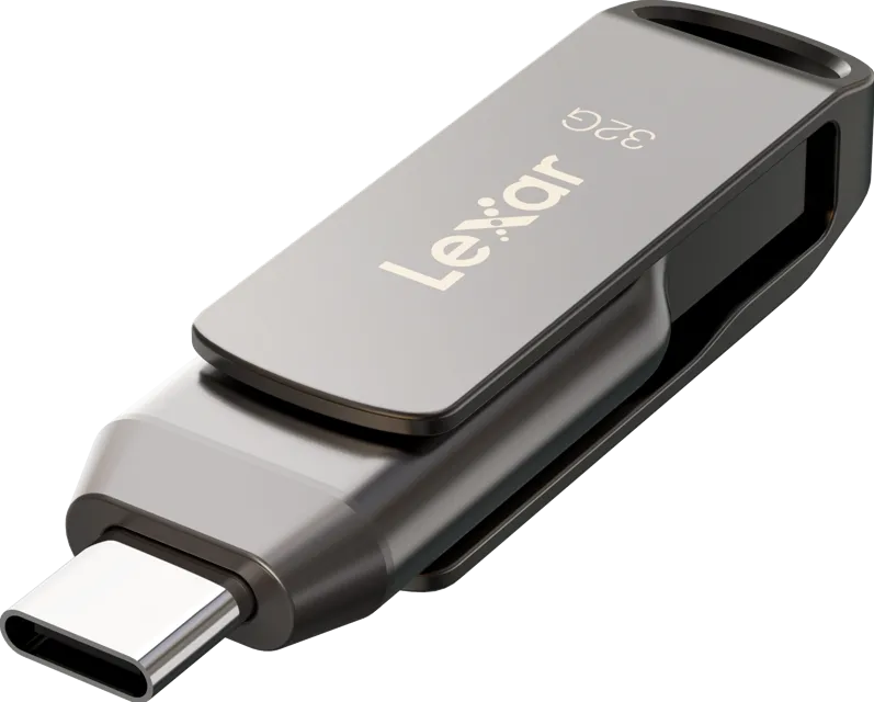 Memorie USB Lexar Lexar JumpDrive Dual Drive D400 Type-C/Type-C  Type-A, up to 100MB/s read (USB 3.1) 32GB