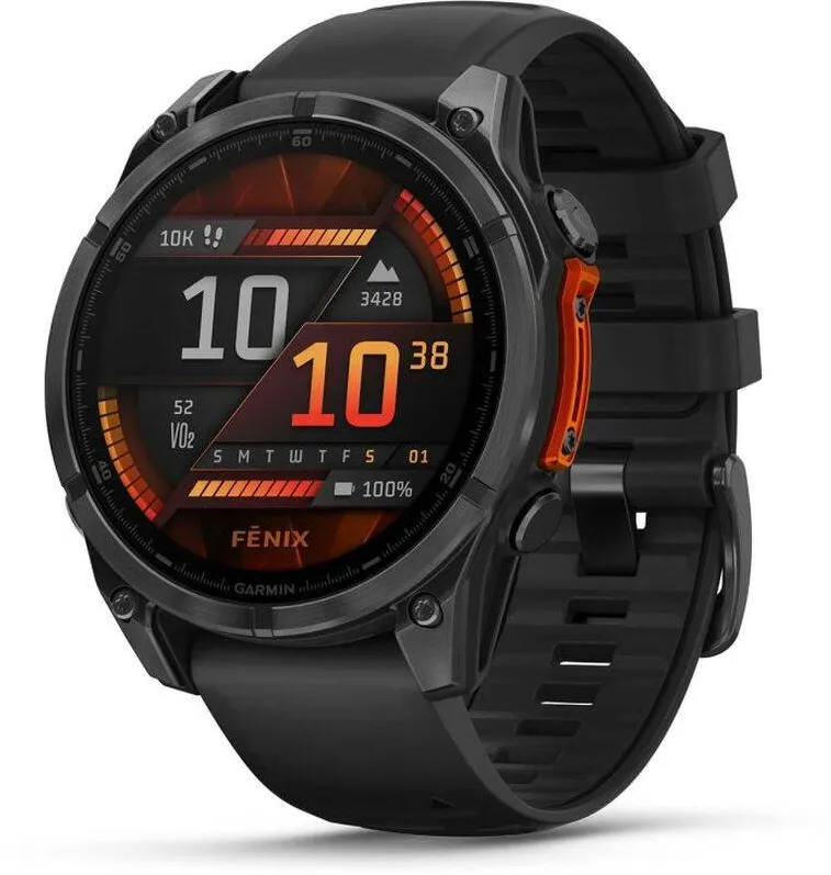 Smartwatch Garmin Fenix 8, 47mm Slate Gray, Black Silicone