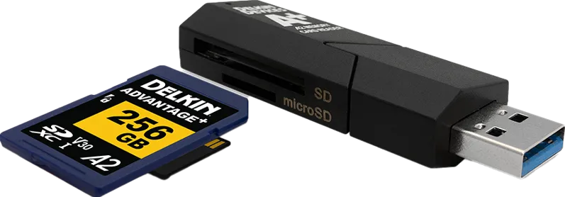 Card Reader DELKIN SD MicroSD A2 (USB 3.1)
