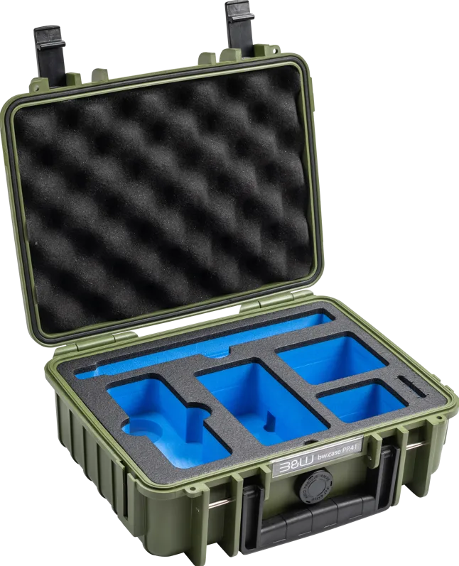 Valiza rigida BW Outdoor Cases tip 1000 pentru Insta360 X4, verde bronz