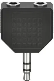 HAMA Audio Adapter, 3.5 mm Jack Plug - 2 x 3.5 mm Jack Socket, Stereo