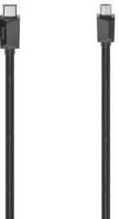 HAMA USB-C Cable, USB-C Plug – Micro-USB Plug, USB 2.0, 480 Mbit/s, 0.75 m