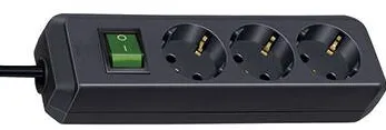 Brennenstuhl Multi Socket "ECO-LINE", 3 Sockets, Black