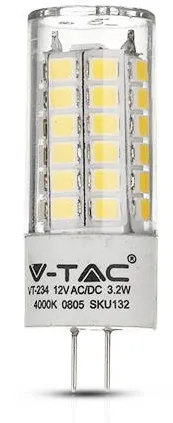 V-TAC Bec LED G4 3.2W 6400K alb rece