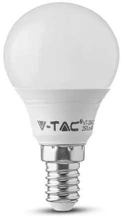 V-TAC BEC LED E14 P45 3.7W 4000K ALB NEUTRU