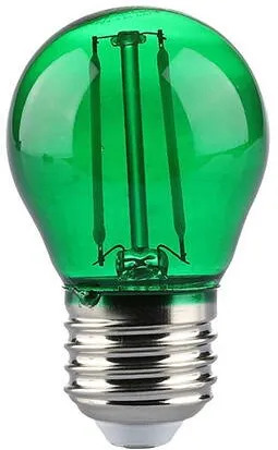 V-TAC Bec LED G45 E27 2W cu filament lumina verde