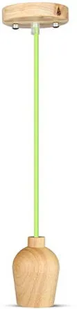 V-TAC Pendul tavan soclu E27 lemn - verde
