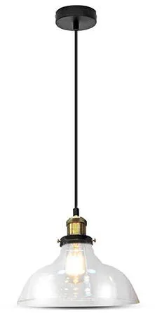 V-TAC Pendul tavan soclu E27 24.5X23X110CM sticla