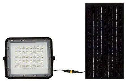 V-TAC Reflector cu incarcare solara 10W 800LM 6400K - negru