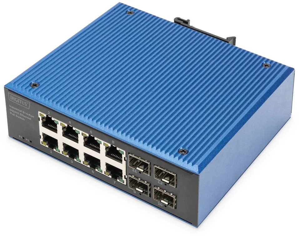 Switch Digitus Switch Digitus Gigabit Ethernet PoE Industrial 8+4