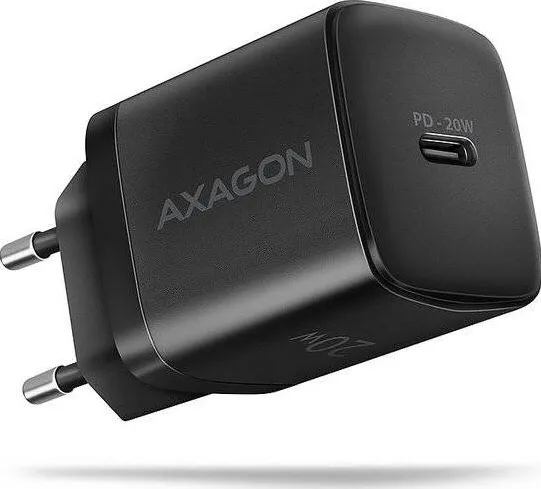 AXAGON AXAGON ACU-PD20 Wall charger 20W, 1x port USB-C, PD3.0/PPS/QC4+/AFC/Apple, black