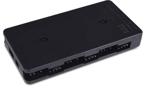 Modding PC Alphacool Alphacool Core 6x 4-pin PWM/DRGB splitter, fan controller (black, with SATA power connector)