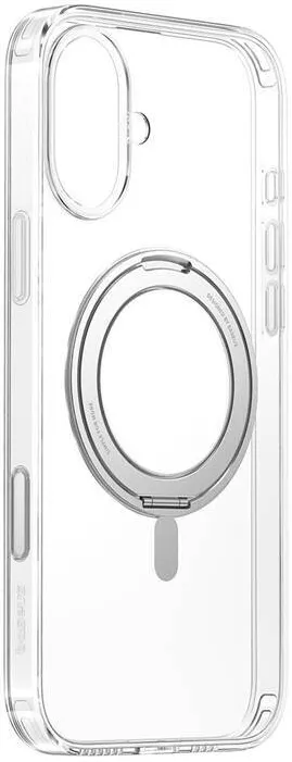 Husa magnetica Baseus SkyRing 360 cu suport pentru iPhone 16 transparenta