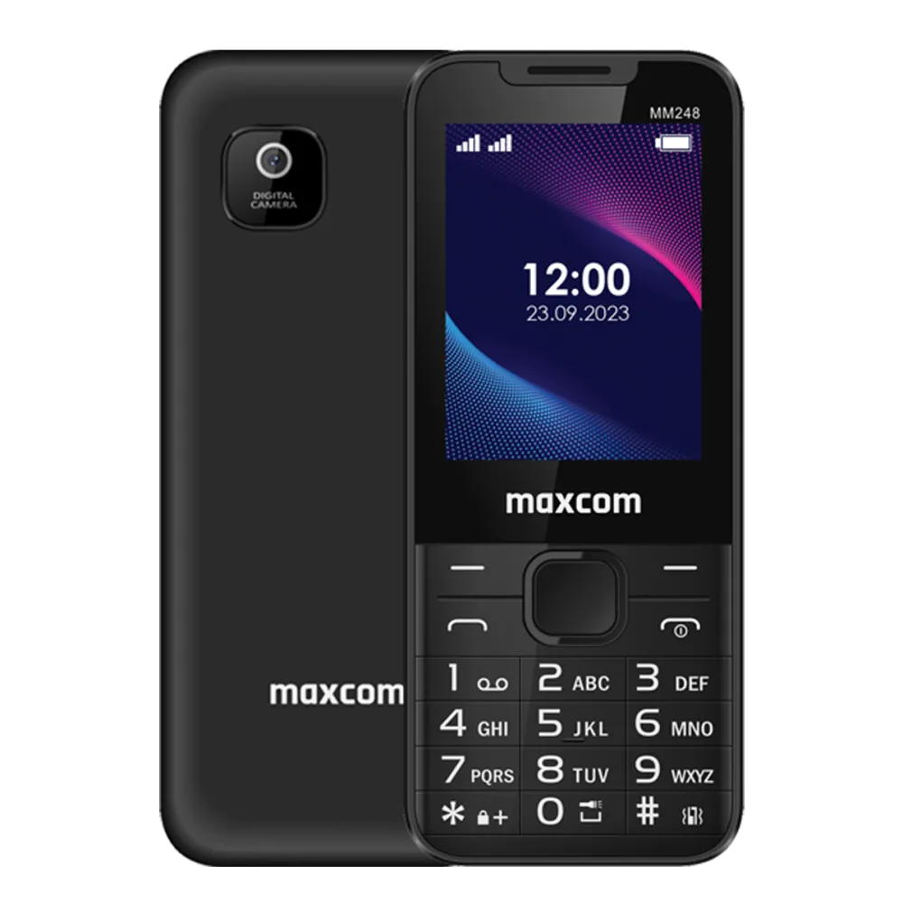 Telefon Mobil Maxcom MM248 4G Dual SIM 2.4" USB Type C, Negru