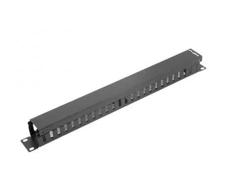 LANBERG cable management panel type A, 19'', 1U, black
