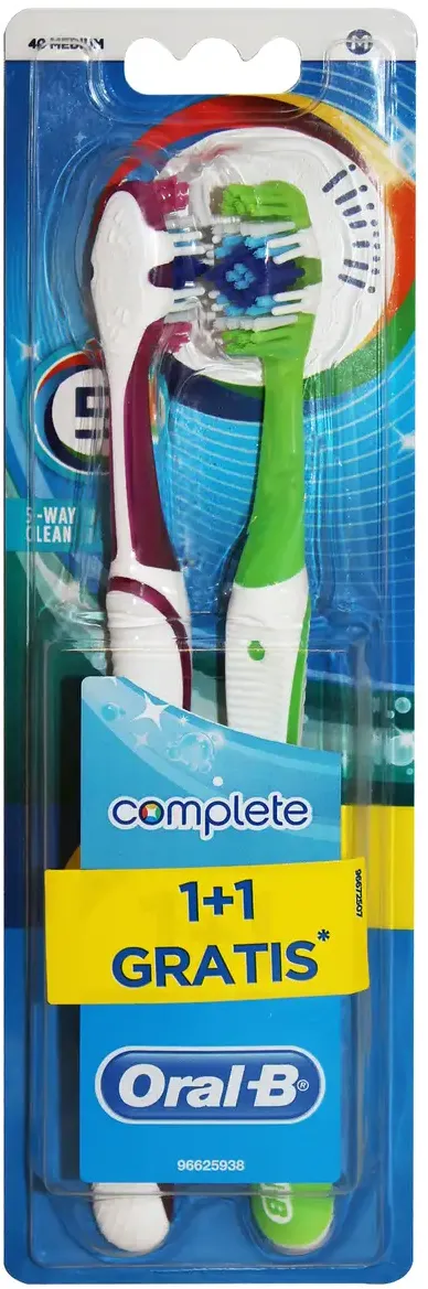 ORAL-B Periuta de dinti Complete 5 Way Clean 40 Medium, 1+1 Gratis