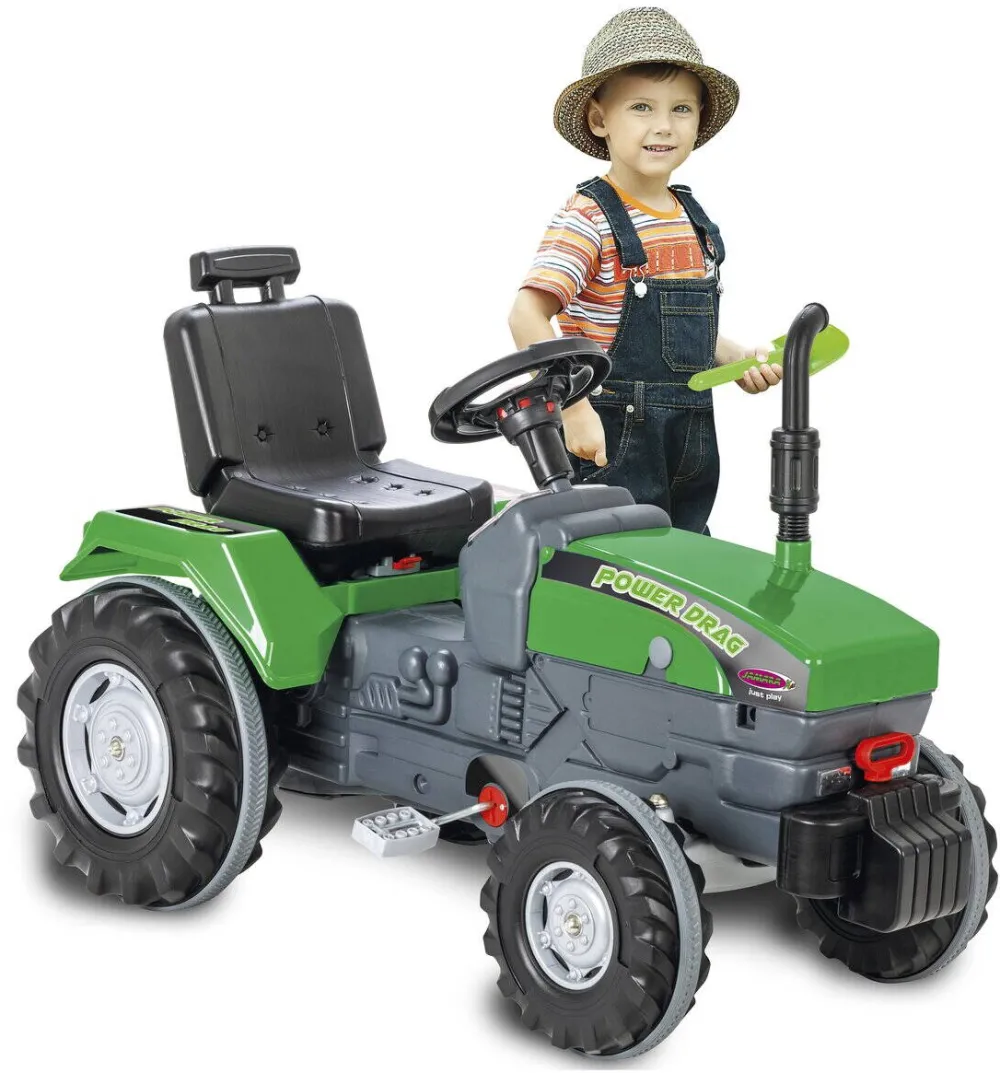 Jamara Tractor cu Pedale Power Drag Verde 3+