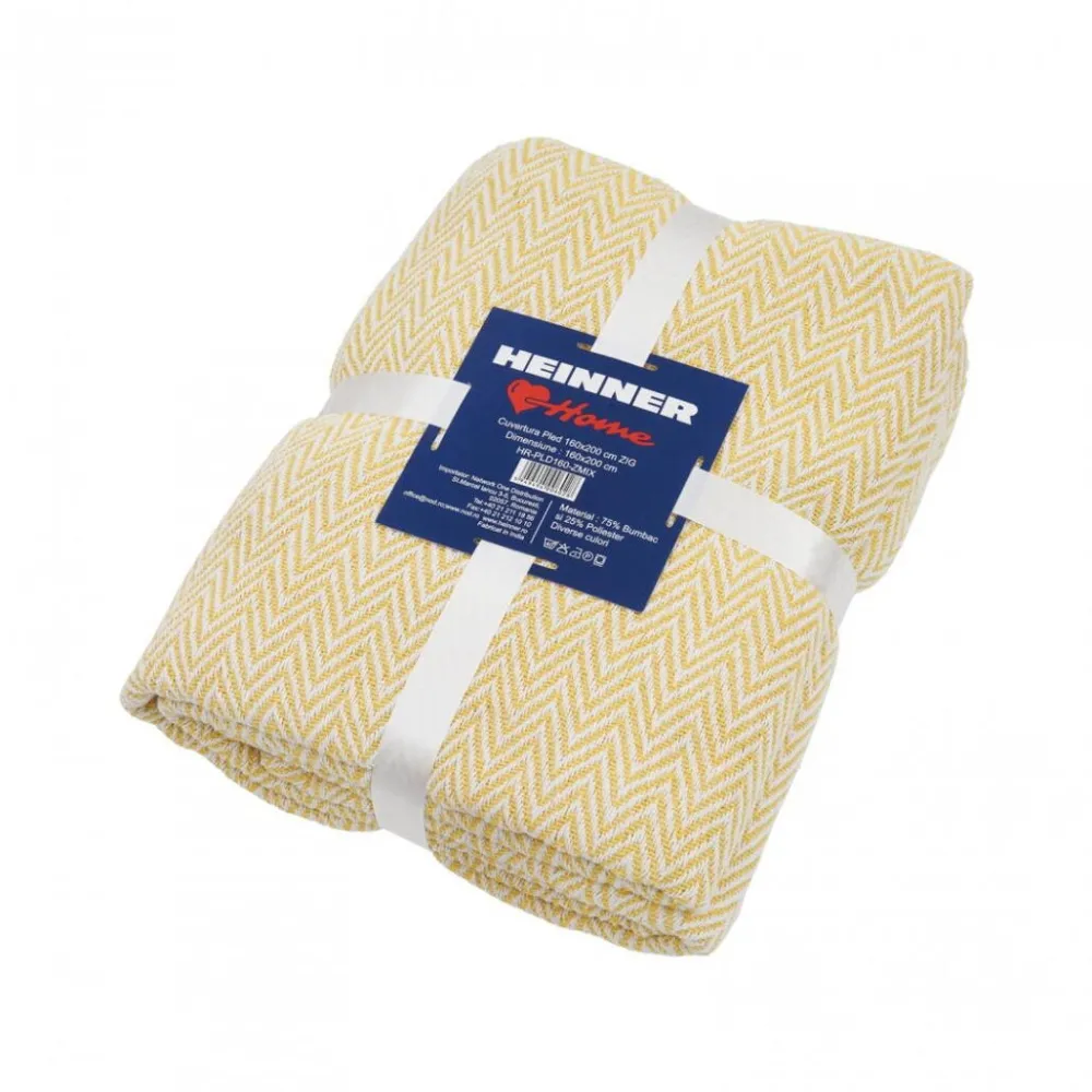 HEINNER Cuvertura Pled 160X200 cm zig yellow