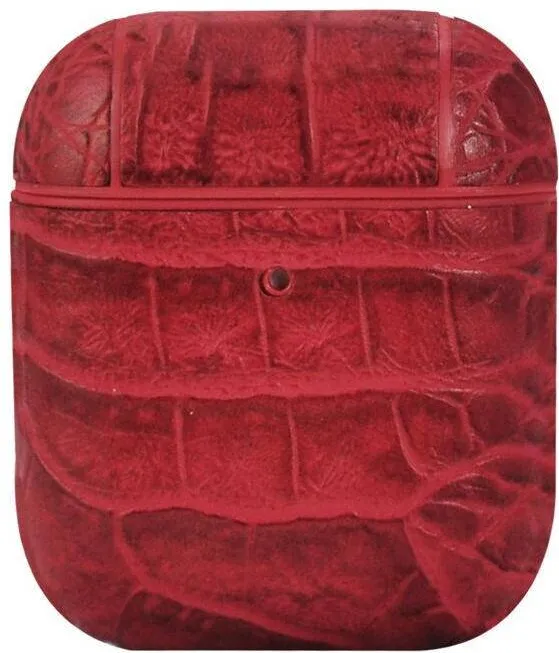 Casti Terratec Husa AirPods AirBox Crocodile Pattern Red