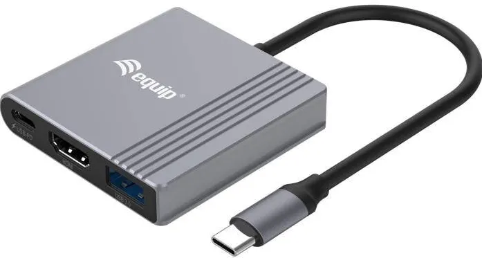 Docking Station EQUIP Equip Dock USB-C->HDMI,USB-A,100WPD                  25cm gr