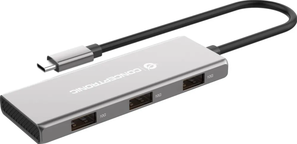 Docking Station CONCEPTRONIC 3xUSB-C, 3xUSB-A,100WPD 25cm gr
