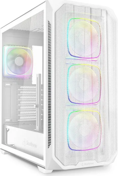 Carcasa PC Sharkoon AK5M RGB, tower (white, tempered glass)