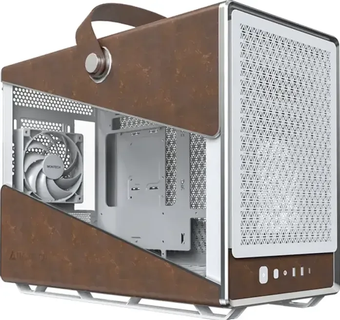 Carcasa PC Montech Heritage, tower (Alb/brown, tempered glass)